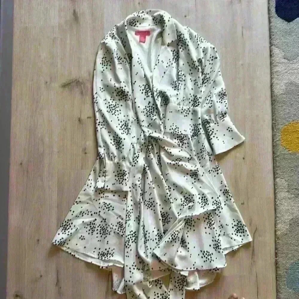 Catherine Malandrino Painters Dot White dress size 6 - Picture 3 of 4